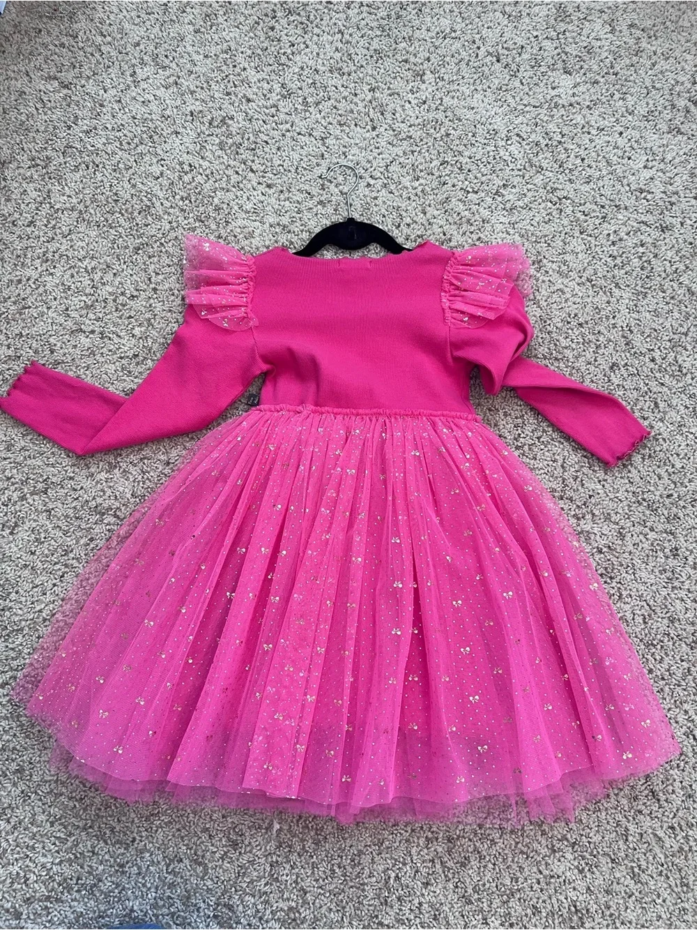Pink Sparkle Star Tulle Kids Fancy Dress